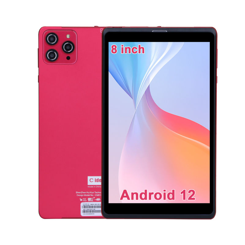 ไอเดีย C แอนดรอยด์ 12 แท็บเล็ต 8GB แรม 512GB โรม 8000mAh แบตเตอรี่ 5+8MP กล้องสําหรับนักเรียนพร้อมการสนับสนุน SIM CM818-แดง