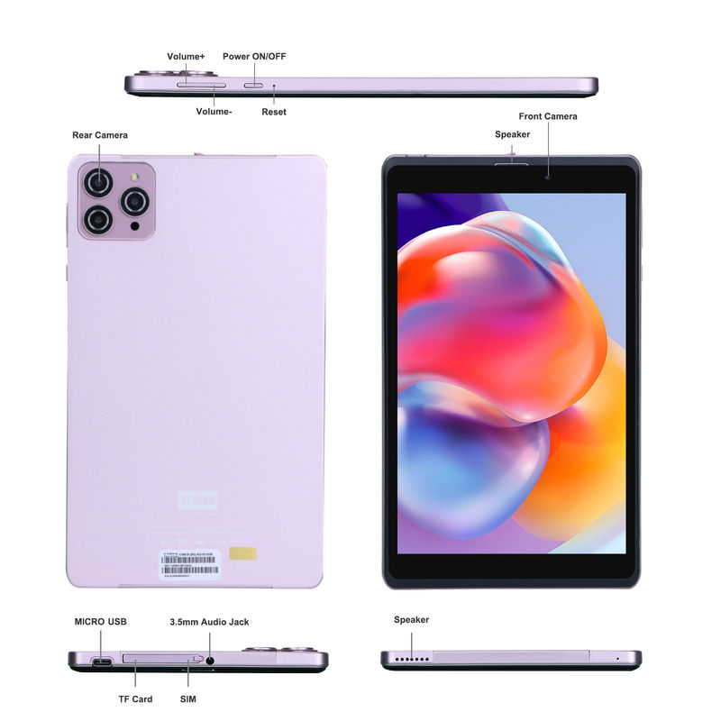 ไอเดีย C แอนดรอยด์ 12 แท็บเล็ต 8 นิ้ว แบตเตอรี่ 8000mAh กล้อง 5+8MP แรม 8GB ROM 512GB สําหรับการศึกษา การเรียนรู้ CM818-ชมพู