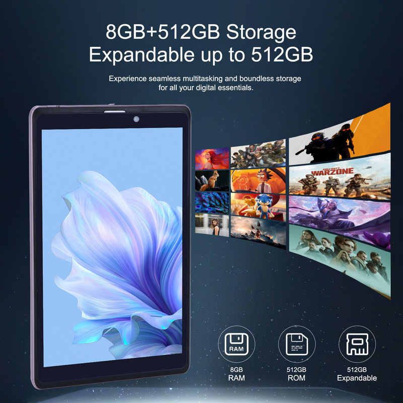 ไอเดีย C แอนดรอยด์ 12 แท็บเล็ต 8 นิ้ว แบตเตอรี่ 8000mAh กล้อง 5+8MP แรม 8GB ROM 512GB สําหรับการศึกษา การเรียนรู้ CM818-ชมพู