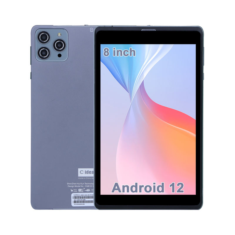 ไอเดีย C แอนดรอยด์ แท็บเล็ต พีซี กล้องคู่ 8 นิ้ว 1280x800 IPS HD Display แอนดรอยด์ 12 แท็บเล็ตสําหรับนักเรียน CM818-Grey