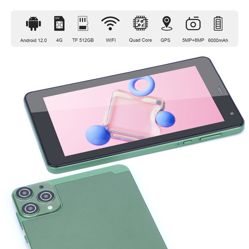 C Idea แท็บเล็ต Android ขนาด 7 นิ้ว ขนาด 6+128GB แท็บเล็ตจอสัมผัส Quad Core สําหรับ Studenet CM515 ((สีเขียว)