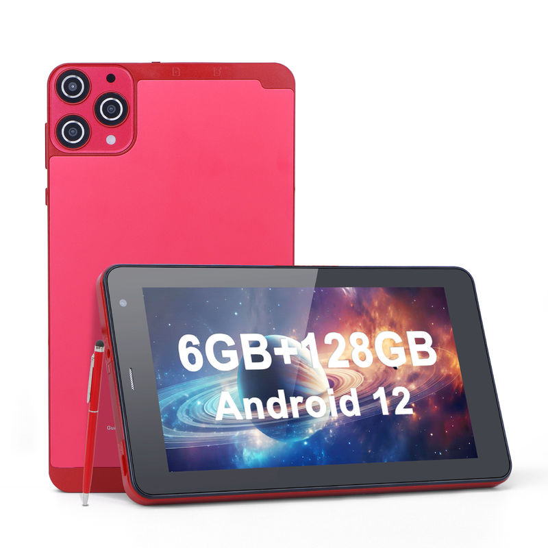 C Idea WiFi 5G แท็บเล็ต 7 นิ้ว แท็บเล็ต 6+128GB Quad Core Touch Screen For Education CM515 ((แดง)