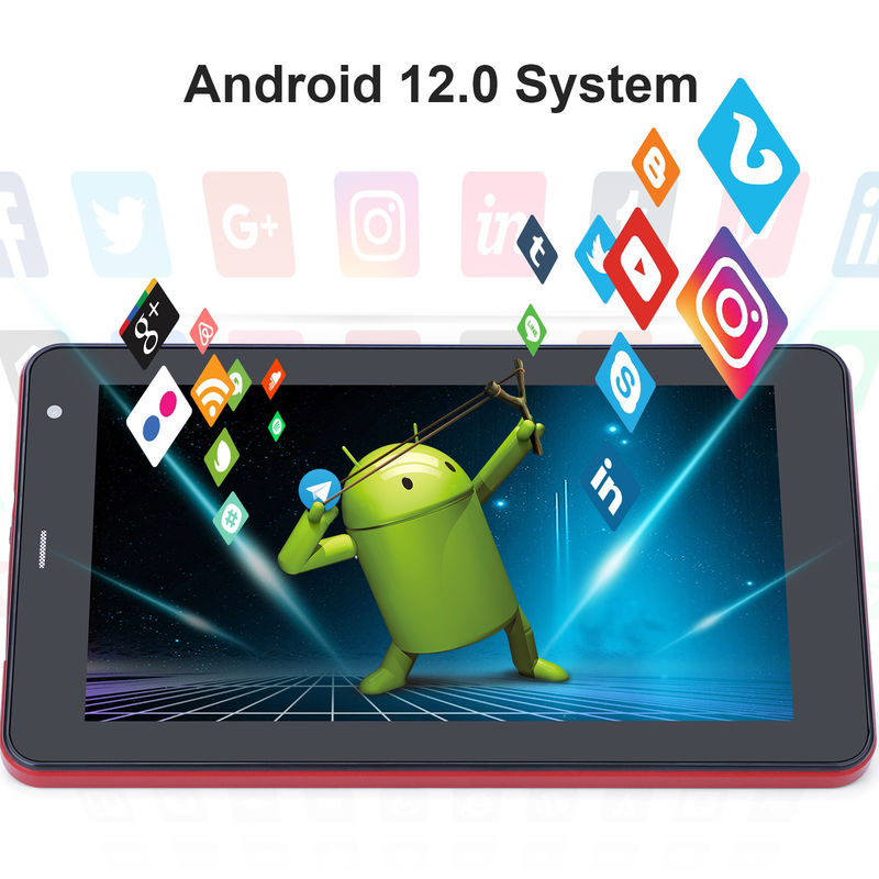 C Idea WiFi 5G แท็บเล็ต 7 นิ้ว แท็บเล็ต 6+128GB Quad Core Touch Screen For Education CM515 ((แดง)
