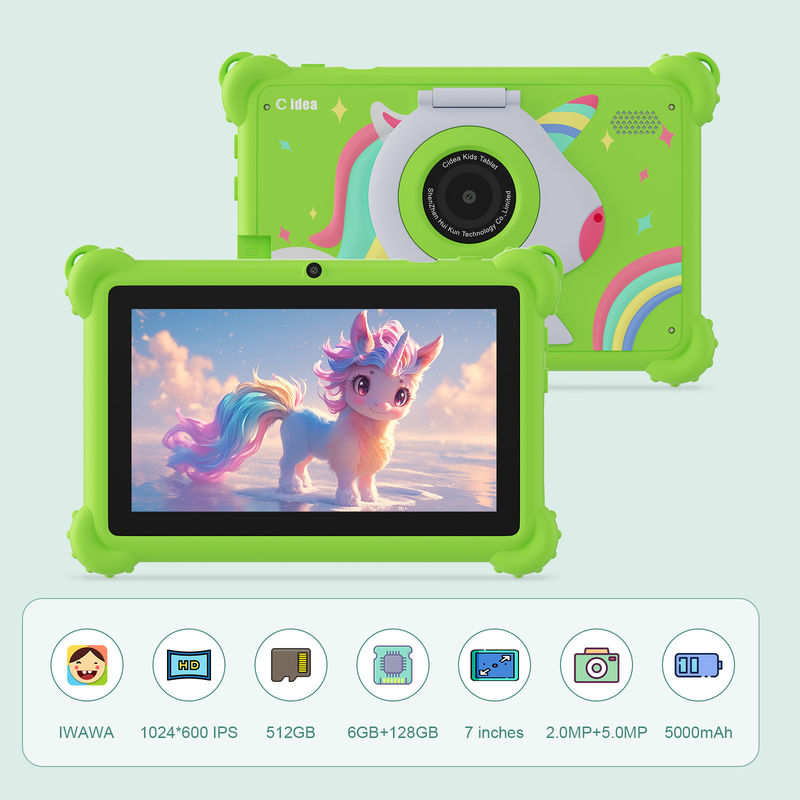 C Idea 7 นิ้ว WIFI Kidspad ระบบออนไลน์ แท็บเล็ตสําหรับเด็ก 6+128GB