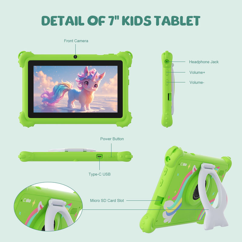 C Idea 7 นิ้ว WIFI Kidspad ระบบออนไลน์ แท็บเล็ตสําหรับเด็ก 6+128GB