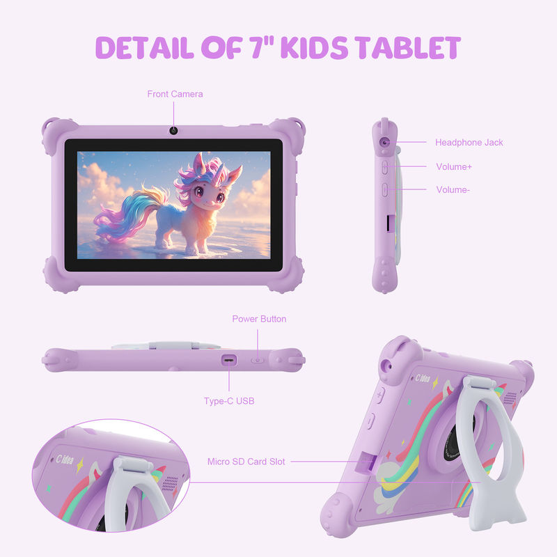 ไอเดีย C 7 นิ้ว เด็กแท็บเล็ต อายุ 3-7 กล้องคู่ IPS จอการศึกษา kidsspad With Parent Control CM88