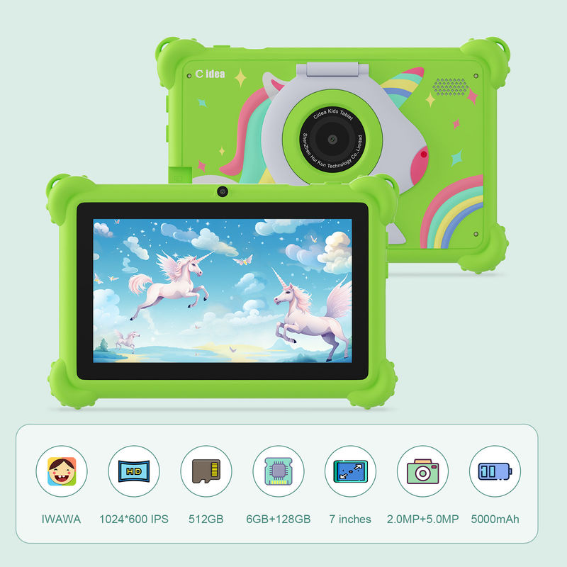 C idea Kids Tablet 2024 สนุกสนานทางการศึกษาด้วยจอ HD และกระเป๋าปกป้อง Tablet CM88