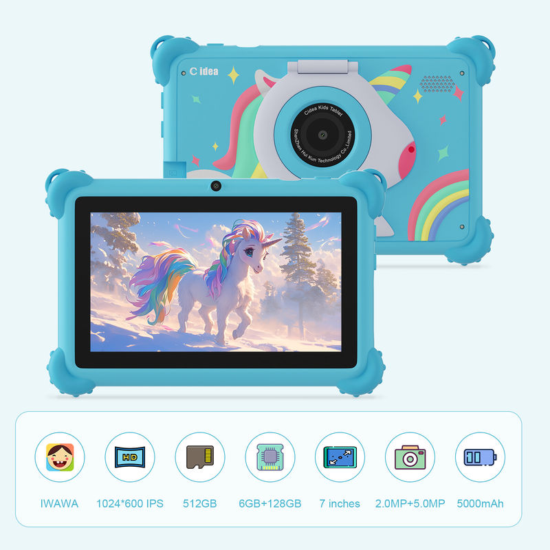 ไอเดีย C 2024 เด็ก เรียนรู้แท็บเล็ต จอสว่าง กล่องป้องกันและ Android 12 Performance CM88