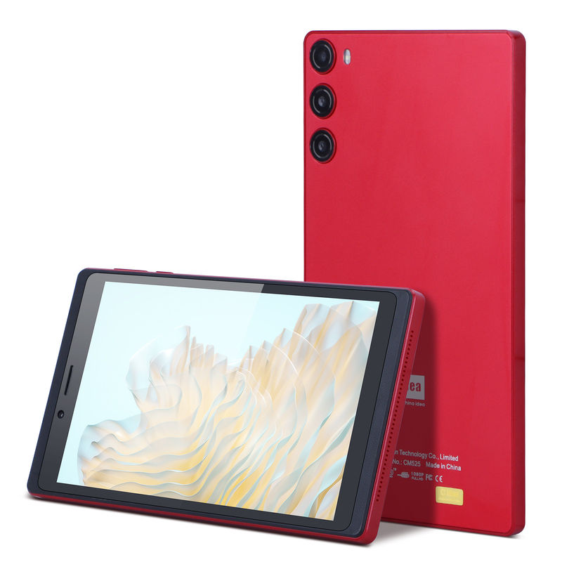 C Idea แท็บเล็ต 7 นิ้ว 512GB พร้อมซิม แอนดรอยด์ แท็บเล็ต PC สําหรับนักเรียนเรียนเรียนรู้ CM525 สีแดง