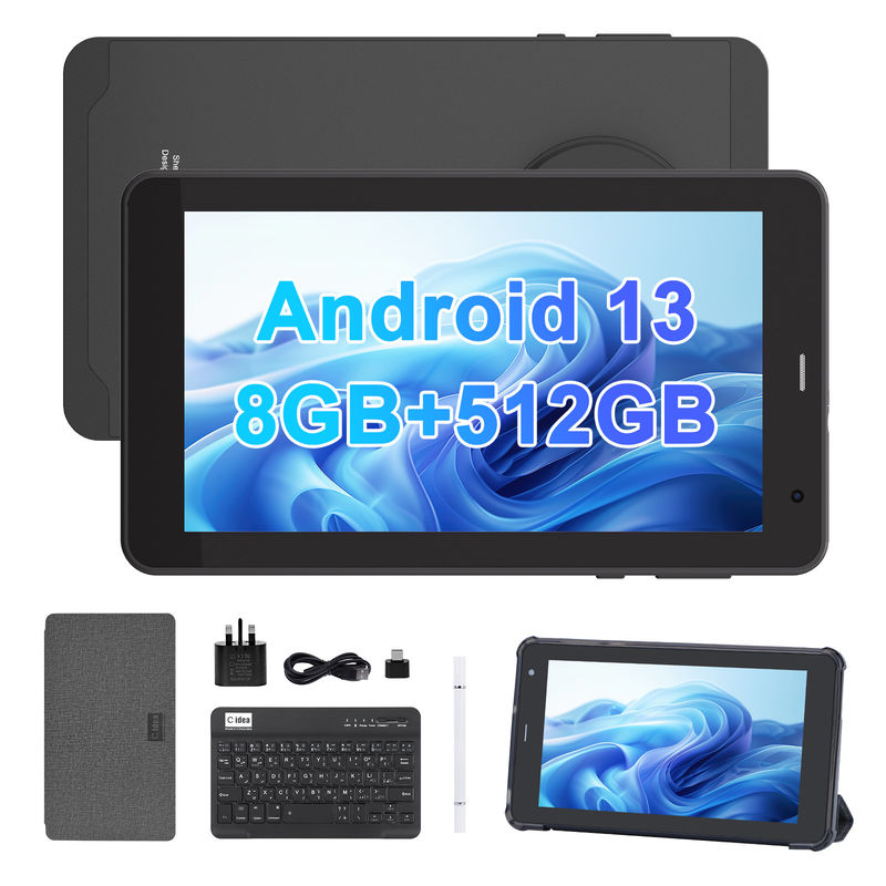 C Idea แอนดรอยด์ 13 แท็บเล็ต 512GB พร้อมซิม แท็บเล็ต PC ขนาด 7 นิ้ว สําหรับนักเรียน CM518 โปร สีดํา