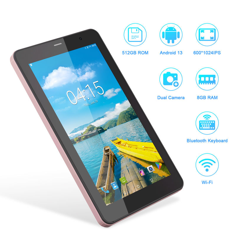 C Idea แท็บเล็ต 7 นิ้ว พร้อม SIM Wifi แอนดรอยด์ แท็บเล็ต PC สําหรับนักเรียน CM518 Pro Pink