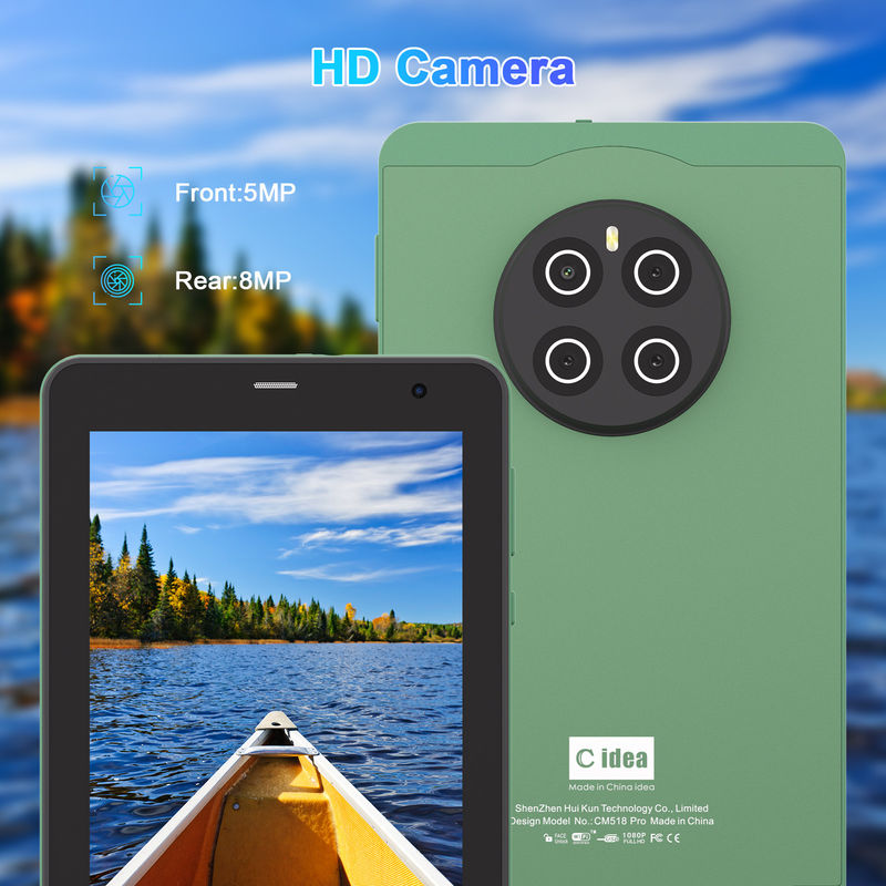 C Idea แท็บเล็ต 7 นิ้ว พร้อม SIM Wifi แอนดรอยด์ สมาร์ท แท็บเล็ต PC สําหรับการศึกษา CM518 โปร เขียว