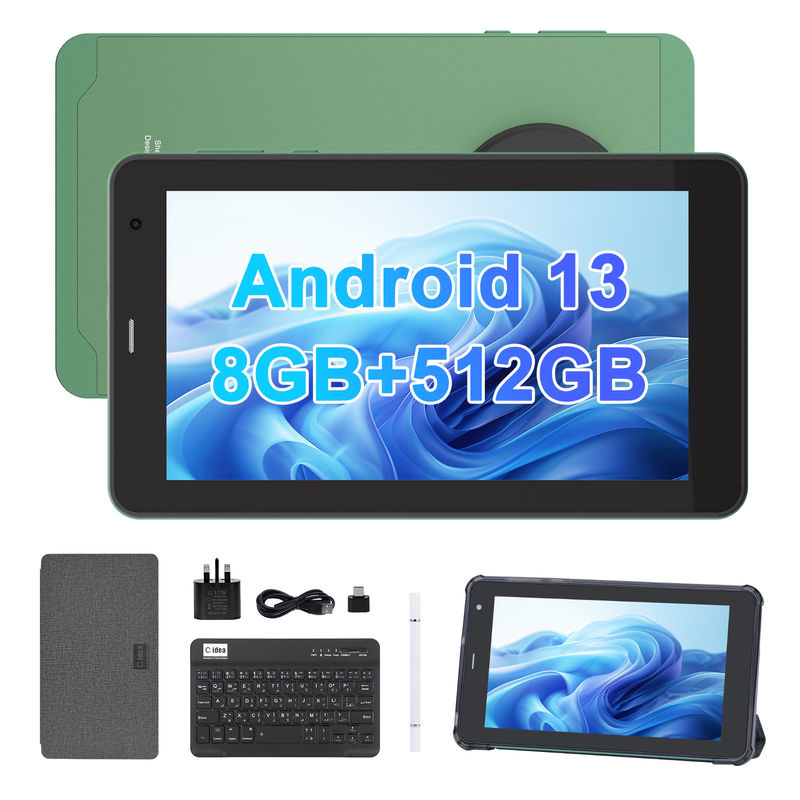 C Idea แท็บเล็ต 7 นิ้ว พร้อม SIM Wifi แอนดรอยด์ สมาร์ท แท็บเล็ต PC สําหรับการศึกษา CM518 โปร เขียว