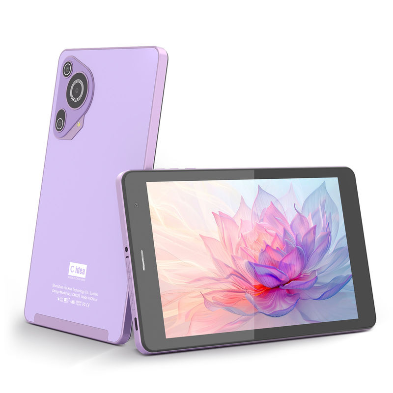 C Idea 8in Tablet เกมการศึกษา แอนดรอยด์ แท็บเล็ตสําหรับนักเรียนที่มีซิมและ Wifi CM828 สีม่วง