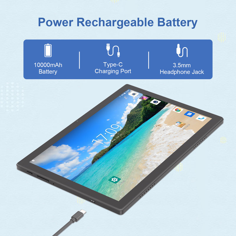 ไอเดีย C 10.1 นิ้ว Wifi การศึกษา แอนดรอยด์ แท็บเล็ต PC With Sim Support คีย์บอร์ด M8200 Plus สีดํา