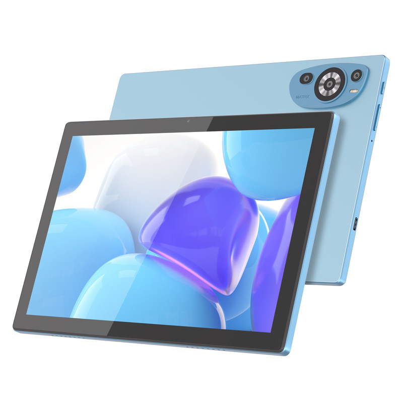 C Idea แอนดรอยด์ 14 หน้าจอสัมผัส แท็บเล็ต 10.1 นิ้ว พร้อมคีย์บอร์ดและปากกา CM8200plus สีฟ้า