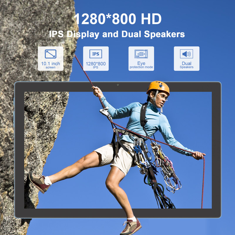 C Idea แอนดรอยด์ 14 หน้าจอสัมผัส แท็บเล็ต 10.1 นิ้ว พร้อมคีย์บอร์ดและปากกา CM8200plus สีฟ้า