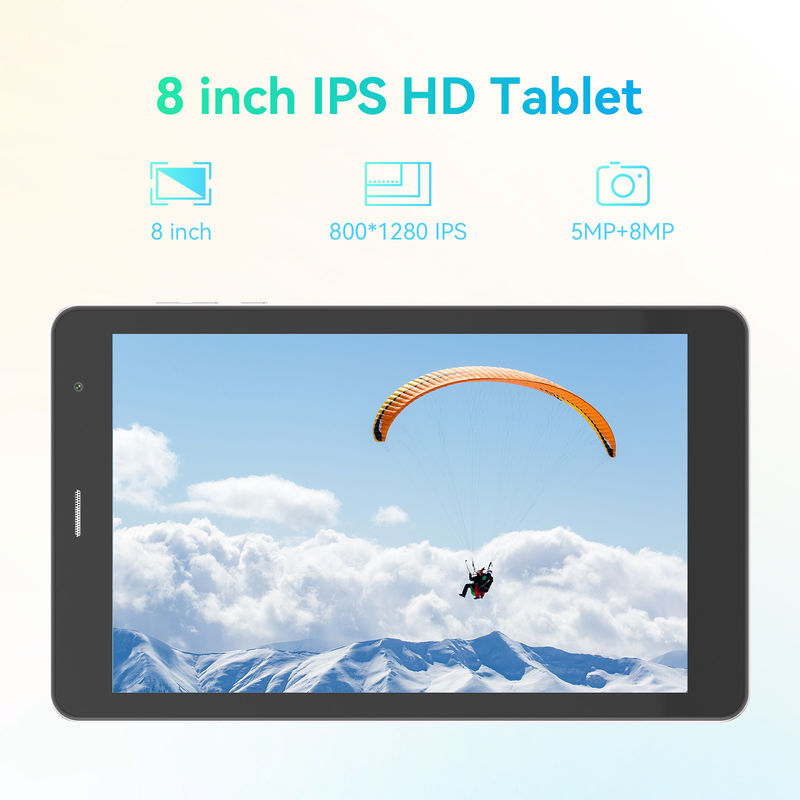 C Idea ODM แบตเตอรี่ยาว 8 นิ้ว 512GB กล้องสองตัว โปรเซสเซอร์ Octa-Core แอนดรอยด์ แท็บเล็ต PC พร้อมเคสสําหรับนักเรียน CM828 เงิน