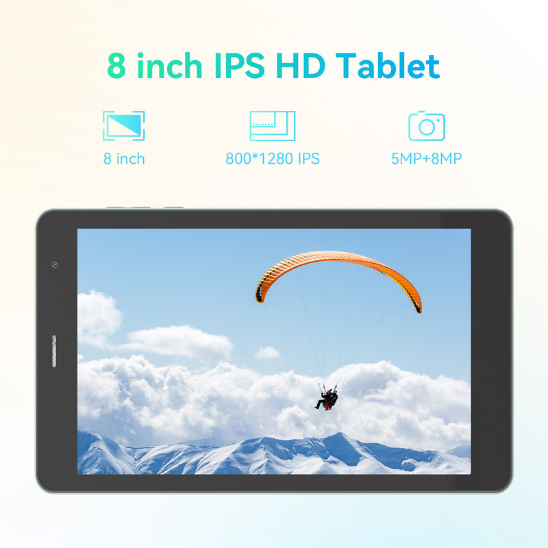 C Idea Wholesale Tablet 8 Inch 800*1280HD IPS Dual Camera แอนดรอยด์ แท็บเล็ตพีซีพร้อมซีมสําหรับการเรียนรู้ CM828 เขียว