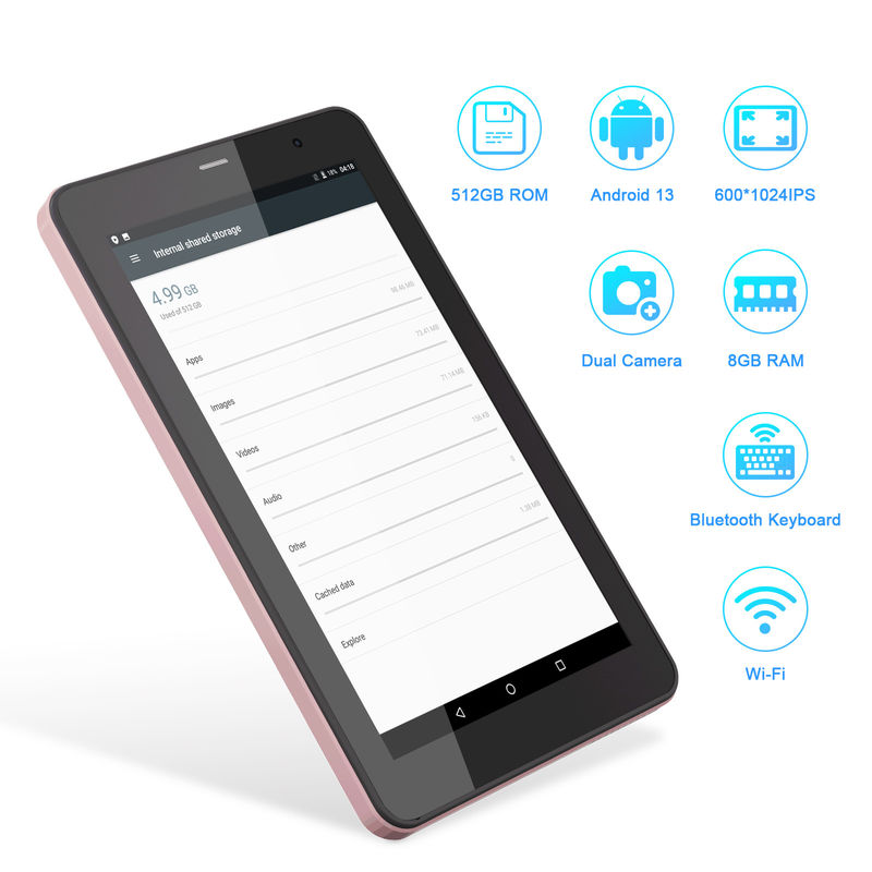 C Idea แอนดรอยด์ แท็บ 7 นิ้ว 8+512GB Quad Core แท็บเล็ตการศึกษา เหมาะสําหรับนักเรียน