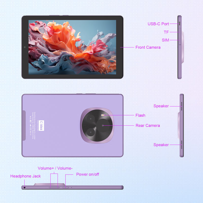 C Idea แท็บเล็ต 9 นิ้ว แท็บเล็ตการศึกษากล้องสอง สําหรับนักเรียน CM935 สีม่วง