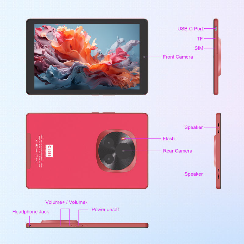 C Idea 9 นิ้ว MTK Quad Core Tablet 800x1280 IPS Screen แอนดรอยด์ แท็บเล็ต พร้อมปากกา CM935 สีแดง