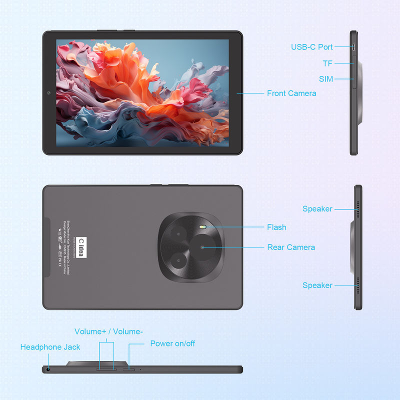 C Idea แอนดรอยด์ แท็บเล็ต 800x1280 IPS Screen 9 IN สมาร์ท แท็บเล็ต PC With Sim For Education CM935 สีดํา
