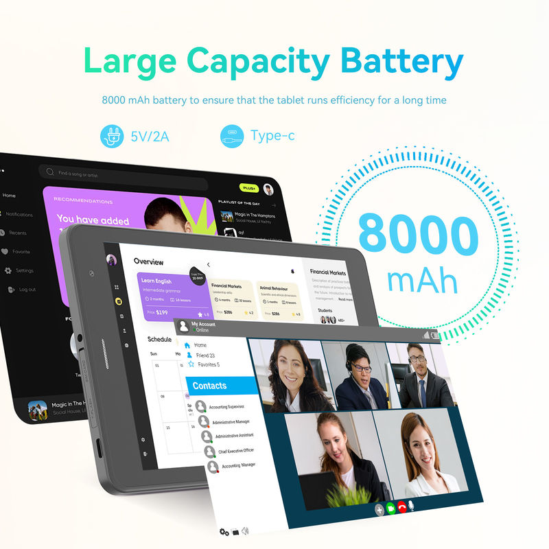 C Idea Quad Core แอนดรอยด์ แท็บเล็ต พกพา 8 นิ้ว แท็บเล็ตสําหรับนักเรียน ด้วยคีย์บอร์ด CM828 สีดํา