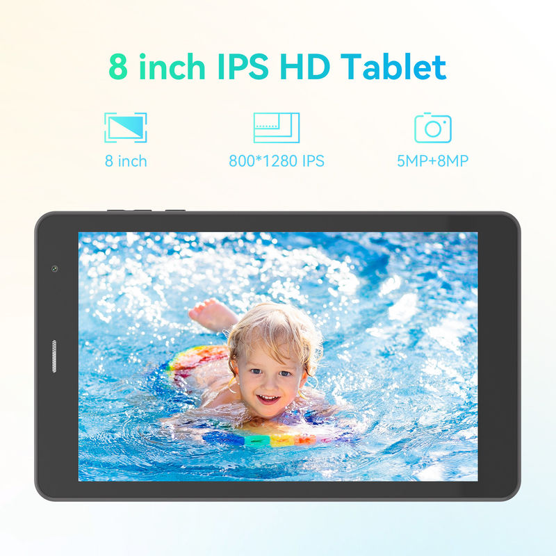 C Idea Quad Core แอนดรอยด์ แท็บเล็ต พกพา 8 นิ้ว แท็บเล็ตสําหรับนักเรียน ด้วยคีย์บอร์ด CM828 สีดํา