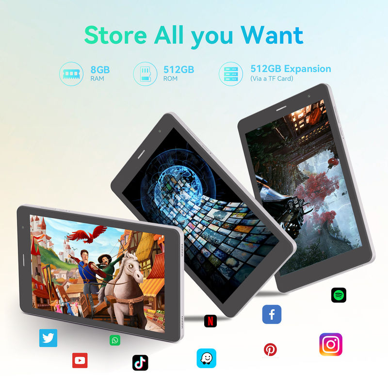 C Idea แท็บเล็ต 8 นิ้ว กล้องมือสอง หน้าจอสัมผัส สมาร์ท แท็บเล็ต PC CM828 เงิน