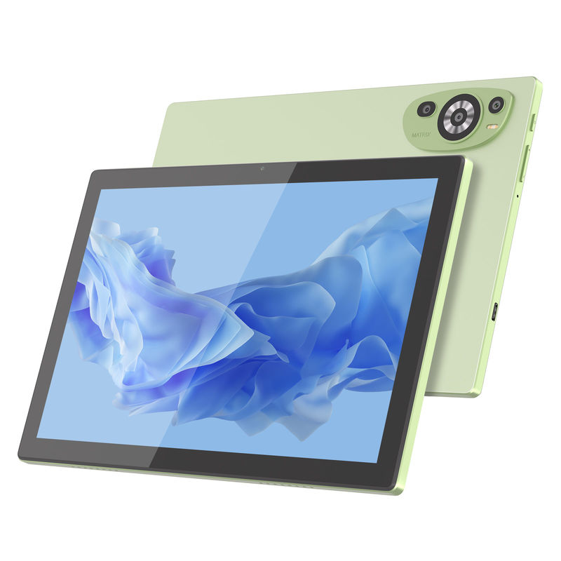 C Idea WIFI แอนดรอยด์ 14 แท็บเล็ตจอสัมผัส พร้อมคีย์บอร์ดและหนู CM8200plus เขียว