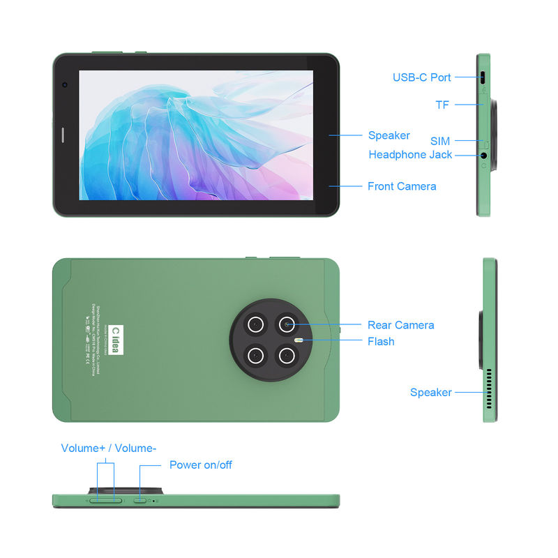 C Idea แท็บเล็ต 7 นิ้ว พร้อม SIM Wifi แอนดรอยด์ สมาร์ท แท็บเล็ต PC CM518 โปร เขียว