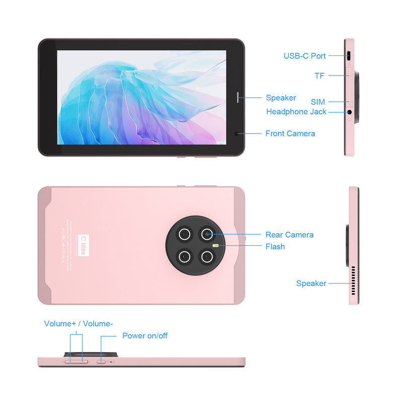 C Idea แท็บเล็ต 7 นิ้ว พร้อม SIM Wifi แอนดรอยด์ แท็บเล็ต PC CM518 โปร พิงก์