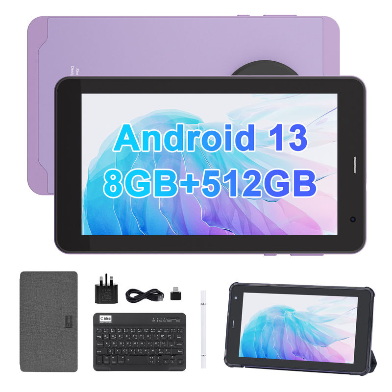 C Idea แอนดรอยด์ 13 ด้วยความจุ 6000mAh แท็บเล็ต 7 นิ้ว แท็บเล็ตการศึกษา PC CM518 Pro Purple
