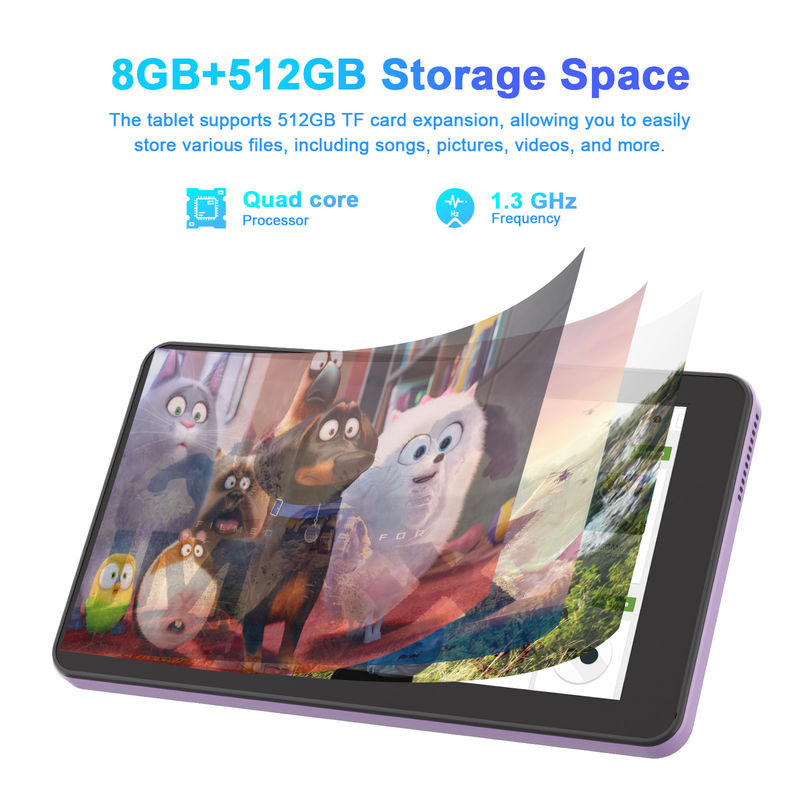 C Idea แอนดรอยด์ 13 ด้วยความจุ 6000mAh แท็บเล็ต 7 นิ้ว แท็บเล็ตการศึกษา PC CM518 Pro Purple