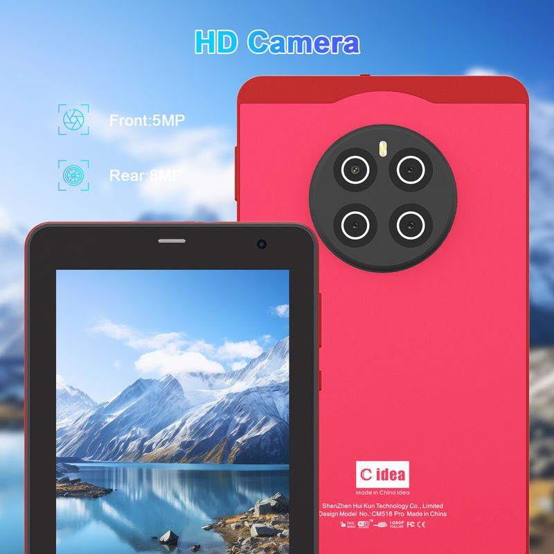 C ไอเดีย แอนดรอยด์ 13 แท็บเล็ต พร้อมซิม Wifi แท็บเล็ตหน้าจอสัมผัส 7 นิ้ว CM518 โปรแดง