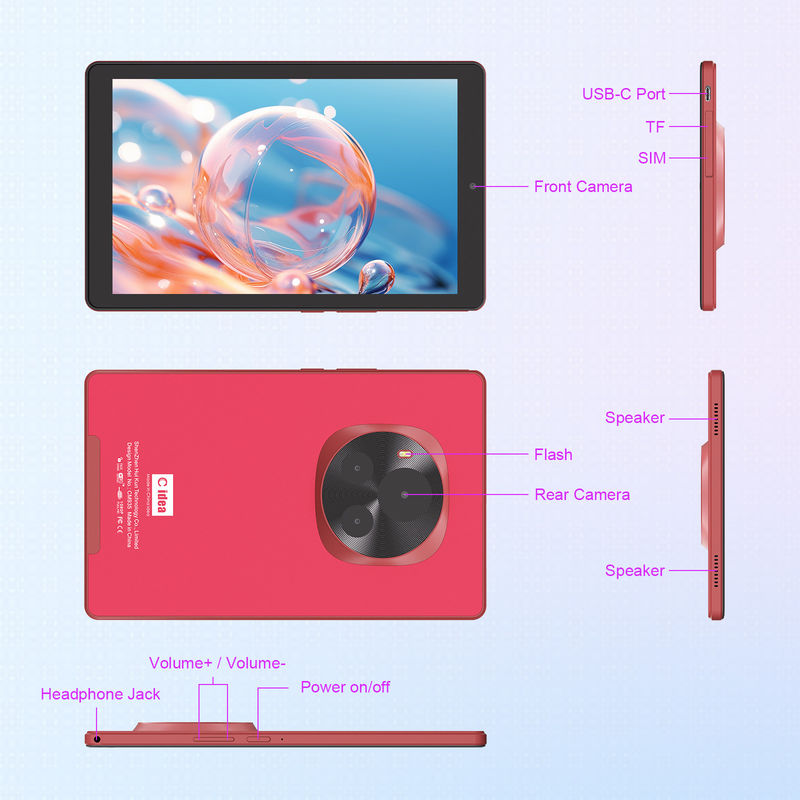 C Idea MTK Quad Core Tablet 9 นิ้ว แอนดรอยด์ แท็บเล็ต พร้อมปากกาและเคส CM935 สีแดง