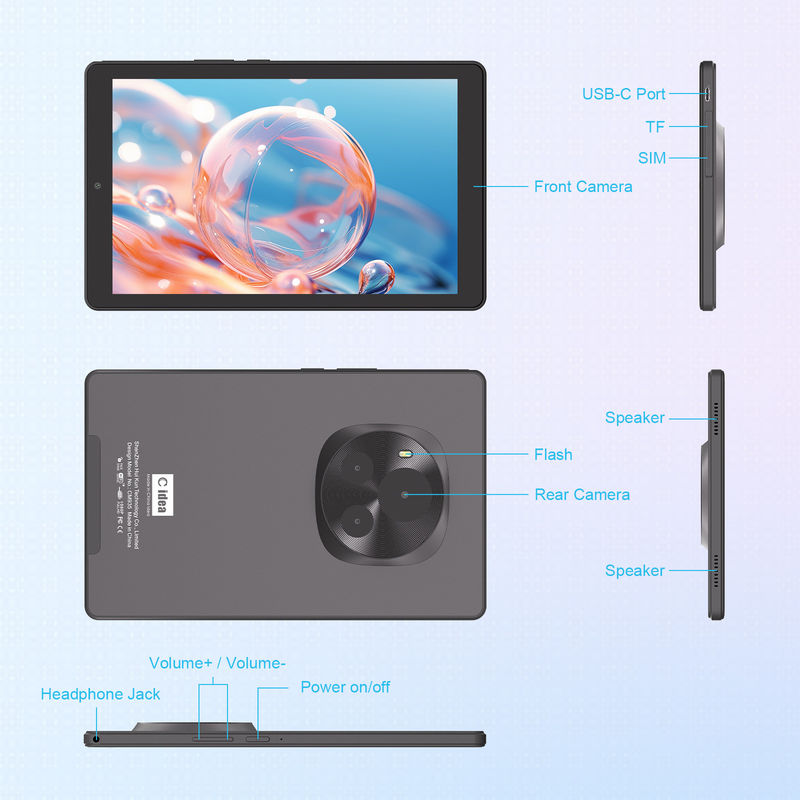 C Idea แอนดรอยด์ แท็บเล็ต IPS Screen สมาร์ท แท็บเล็ต PC With Sim สําหรับนักเรียนการศึกษา CM935 สีดํา