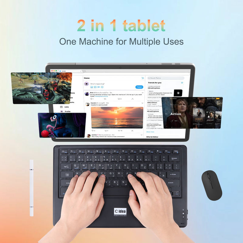 C Idea แท็บเล็ต 14 นิ้ว 5G แท็บเล็ตจอสัมผัสสําหรับนักเรียน CM14000 Plus สีเทา