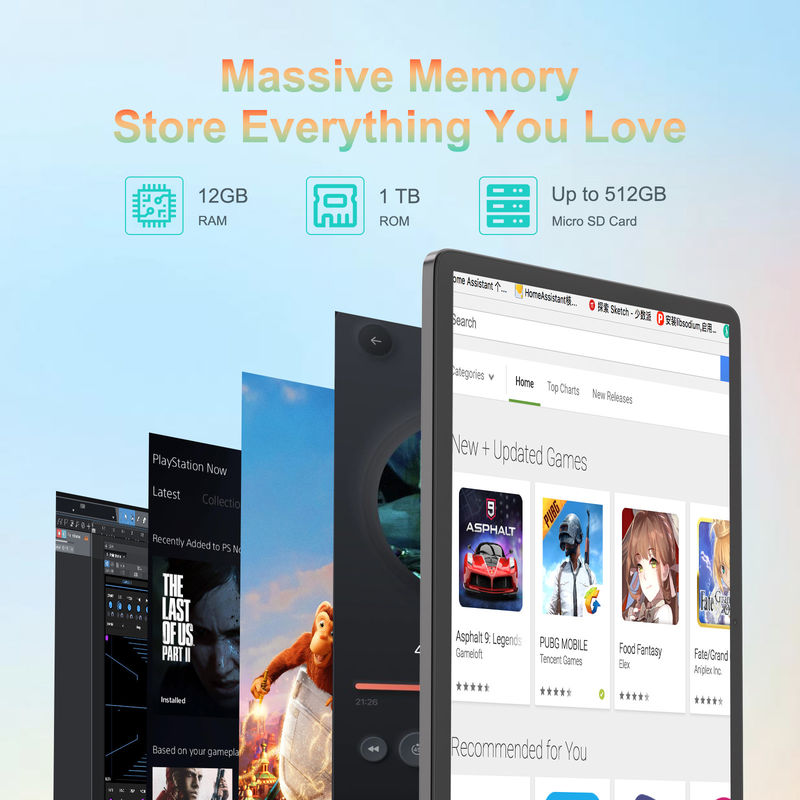 C Idea แท็บเล็ต 14 นิ้ว แอนดรอยด์ แท็บเล็ต PC ใหม่สําหรับผู้ใหญ่ ทํางาน CM14000 บวก สีดํา