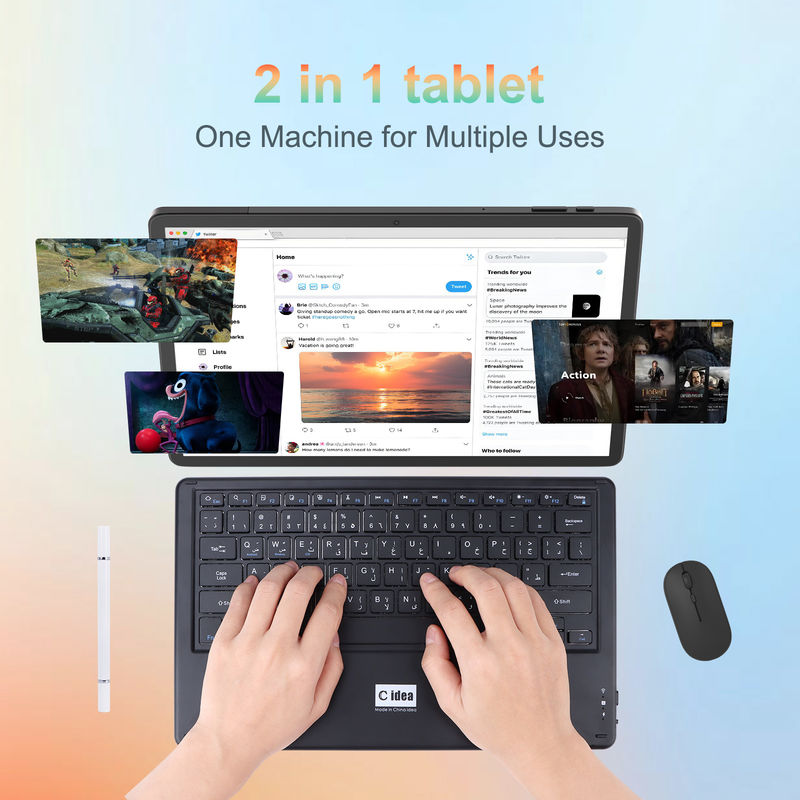 C Idea แท็บเล็ต 14 นิ้ว แอนดรอยด์ แท็บเล็ต PC ใหม่สําหรับผู้ใหญ่ ทํางาน CM14000 บวก สีดํา