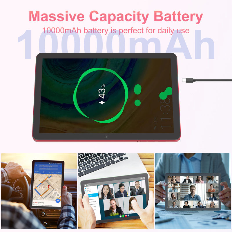 ไอเดีย C 10.1 นิ้ว แท็บเล็ต 5 กรัม แรม 8 GB แท็บเล็ตจอสัมผัส PC สําหรับการศึกษา CM8300 Plus สีแดง