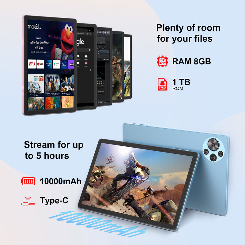 C Idea 10.5 นิ้ว แอนดรอยด์ 14 แท็บเล็ต 2k Screen สมาร์ท แท็บเล็ต PC CM10500 พลัส สีน้ําเงิน