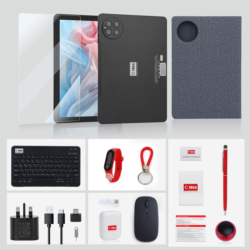 ไอเดียซี 10000mAh แบตเตอรี่ 8GB+512GB 10.1 นิ้ว สมาร์ทแท็บเล็ต พร้อมคีย์บอร์ดบลูทูธ CM8500