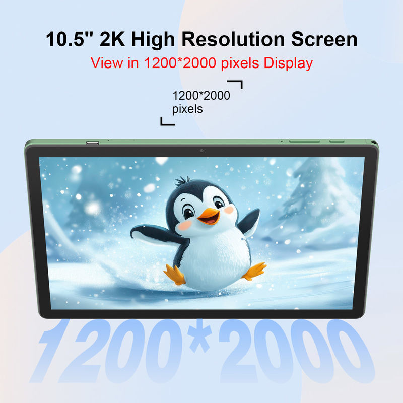 C Idea ใหม่ที่สุด 10.5 นิ้ว แอนดรอยด์ 14 แท็บเล็ต PC 2k ทัชสกรีน แท็บเล็ตด้วย SIM CM10500 พลัส สีเขียว