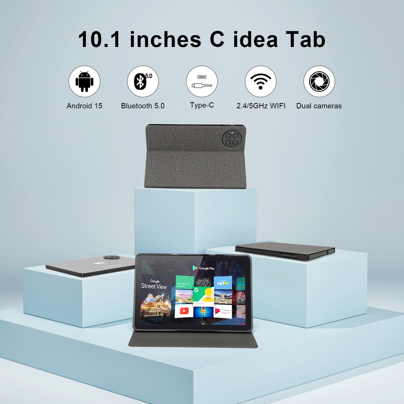 C Idea 10.1 นิ้ว แอนดรอยด์ 15 แท็บเล็ต 8GB แรม 1TB โรม รุ่น CM8800plus สีดํา