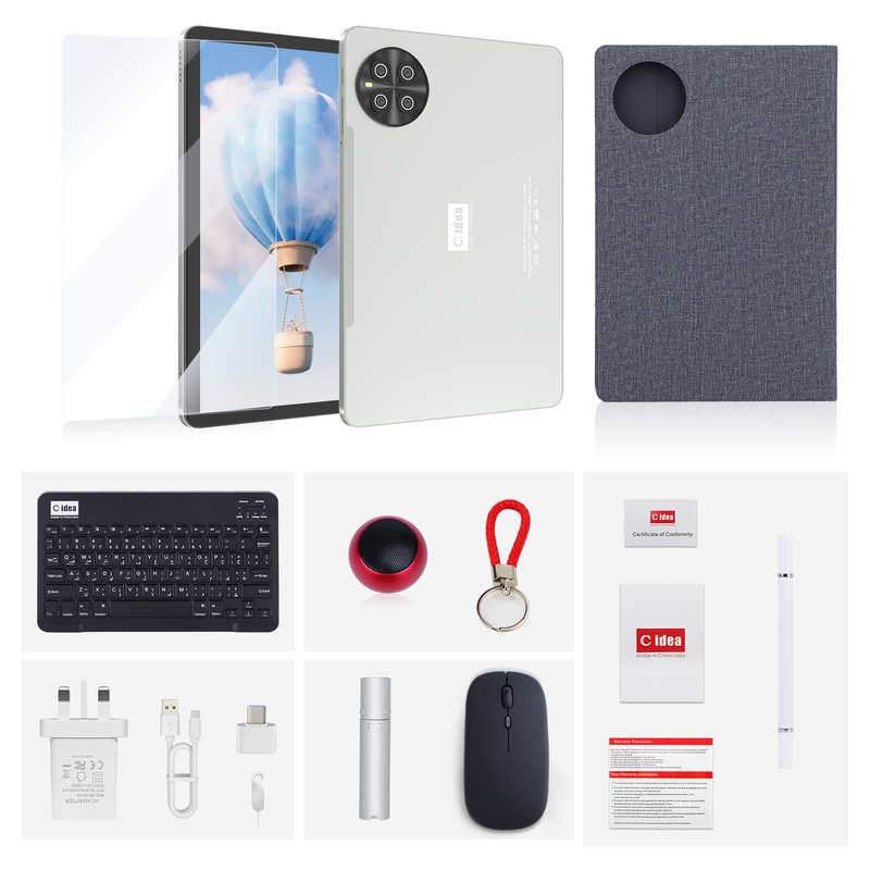 ไอเดียซี 10.1 นิ้ว ซิมแท็บเล็ต WIFI แอนดรอยด์แท็บเล็ตด้วย Stylus Pen CM8800plus เงิน