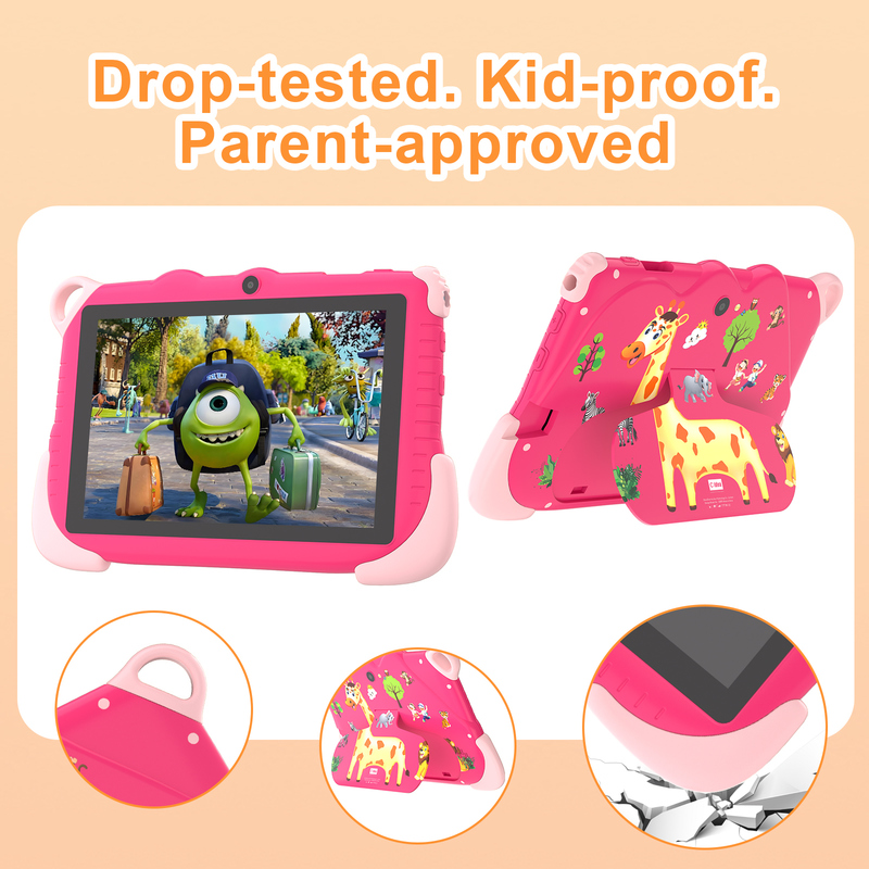 C Idea 7 นิ้ว แอนดรอยด์ 15 แท็บเล็ตสมาร์ทสําหรับการศึกษา สําหรับนักเรียน CM78 สีชมพู