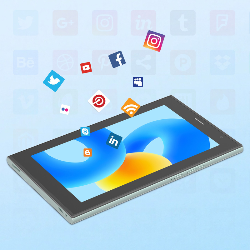 ไอเดียซี แท็บเล็ต 7 นิ้ว Wifi พร้อมเคส 8+256GB Storage Quad Core Processor 600x1024 IPS หน้าจอสัมผัส CM524 สีเขียว