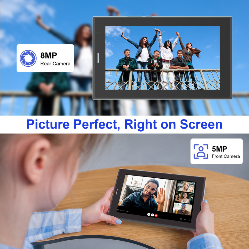 ไอเดียซี แท็บเล็ต 7 นิ้ว Wifi พร้อมเคส 8+256GB Storage Quad Core Processor 600x1024 IPS หน้าจอสัมผัส CM524 สีฟ้า